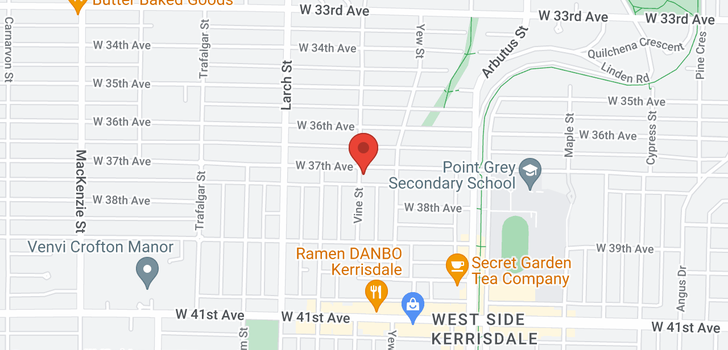 map of 2292 W 37TH AVENUE